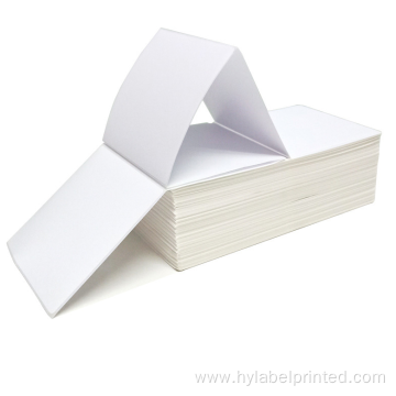 Perforated white blank 4x6 Fanfold Direct Thermal Labels